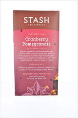 Stash Cranberry Pomegranate Tea teabags closeup—convenient sachets for quick steeping.