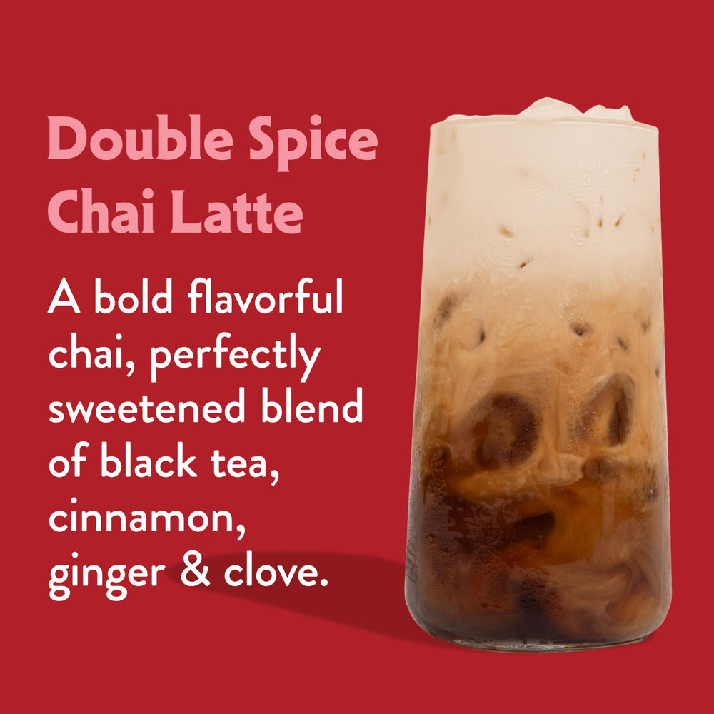 Stash dairy-free chai latte concentrate bottle emphasizes plant-based convenience.
