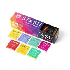 Stash Day to Night sampler pack with assorted tea bags for all-day variety