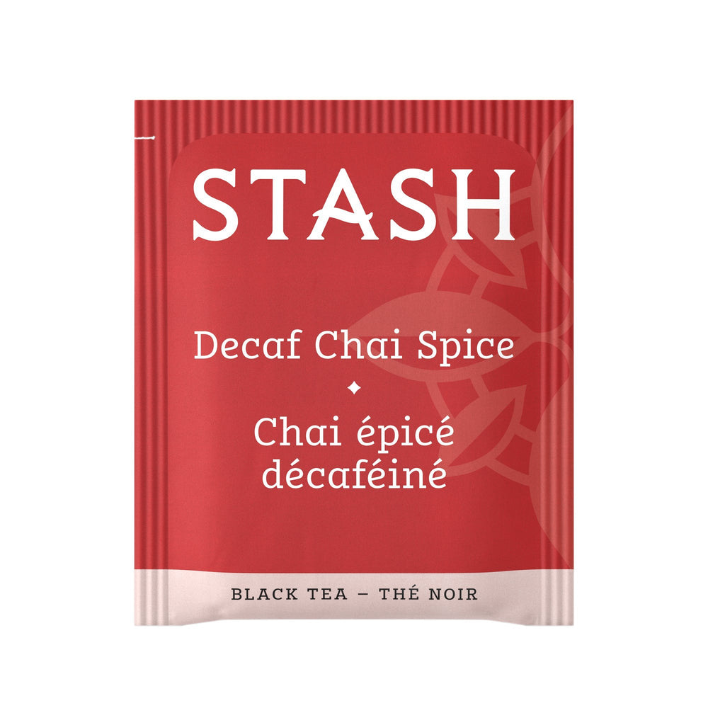 Stash Decaf Chai Spice tea spice blend display highlighting premium ingredients