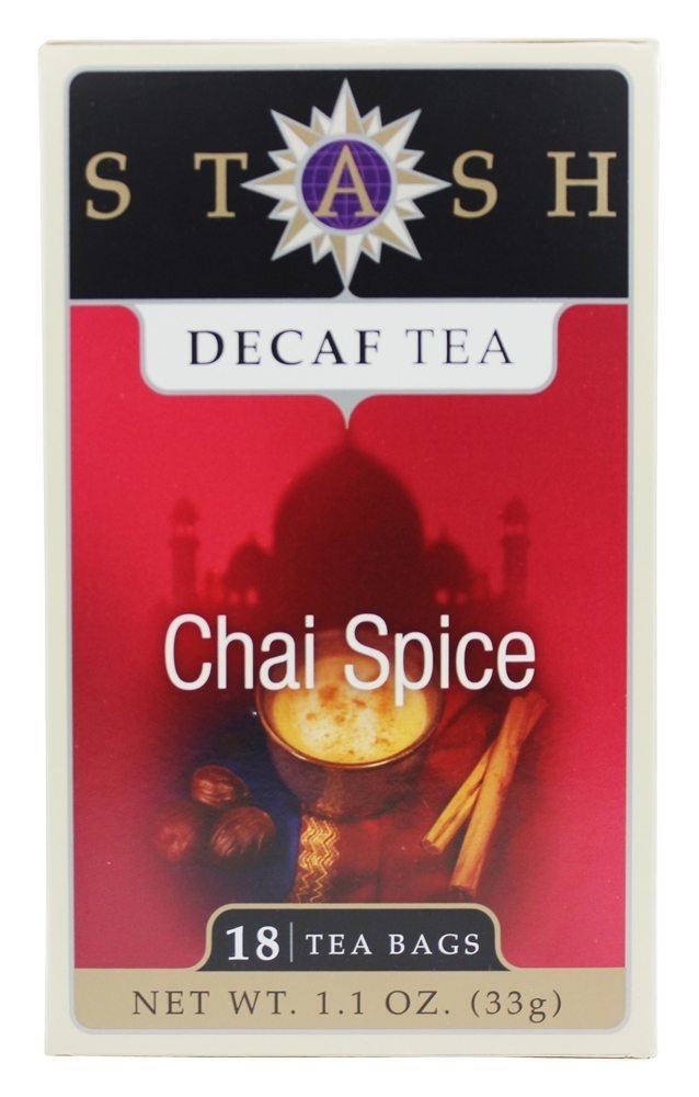 Stash Decaf Chai Spice Tea tea bags for a cozy, caffeine-free moment.