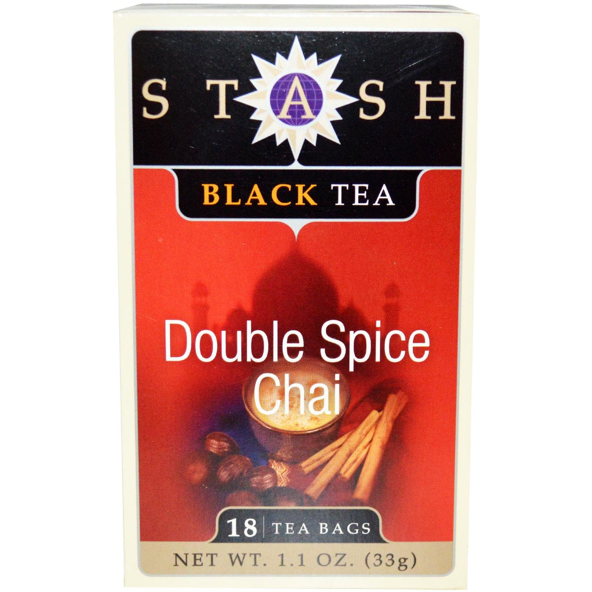 Stash Double Spice Chai Tea bag in foil, premium chai flavor ready to steep