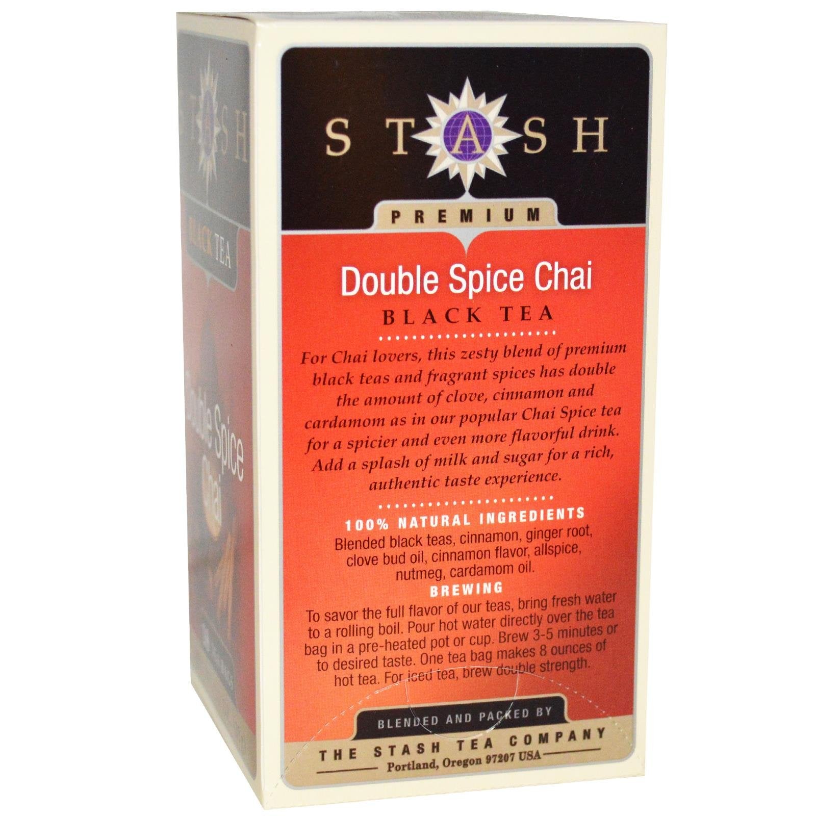 Stash Double Spice Chai Tea cup served, rich spiced brew ideal with milk