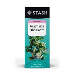 Stash Jasmine Blossom Green Tea sealed packet for fresh, convenient single-serve brewing.