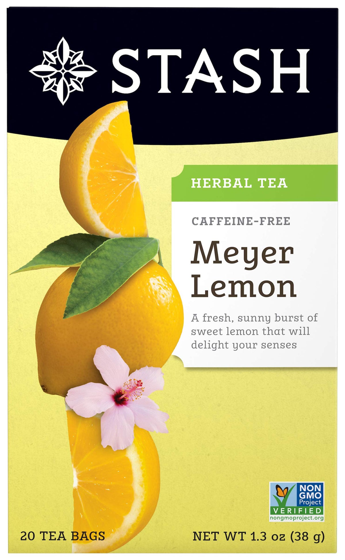 Stash Lemon Blossom Tea cup brew, bright citrus aroma enhances afternoon refreshment.