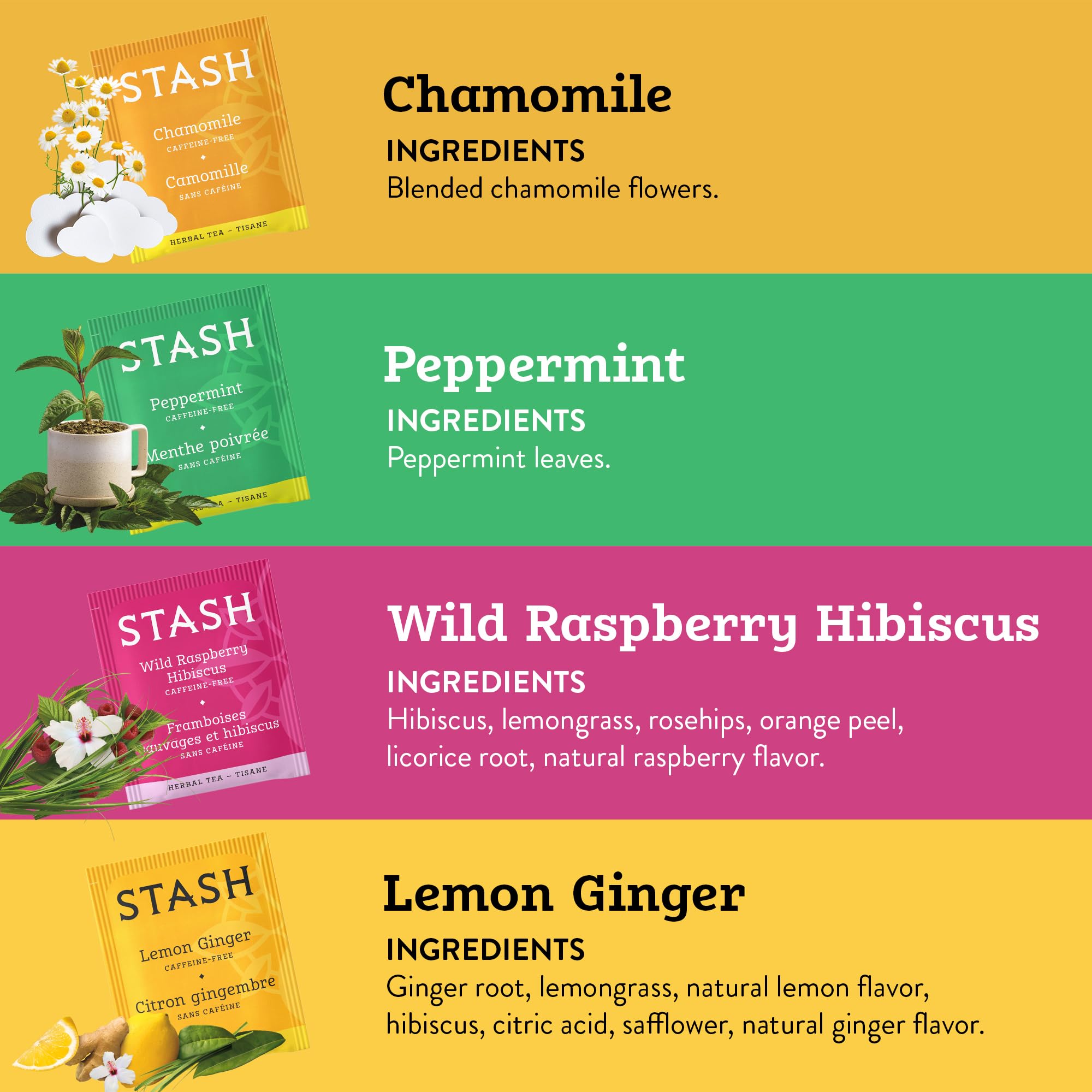 Stash morning to night teas arranged for daily energy and calm moments