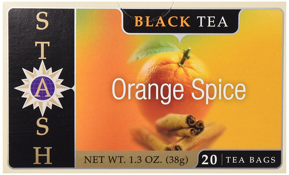 Stash Orange Spice Black Tea cup shows aromatic orange spice notes