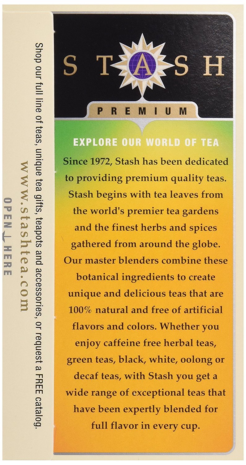 Stash Orange Spice Black Tea box 20 count for daily brews