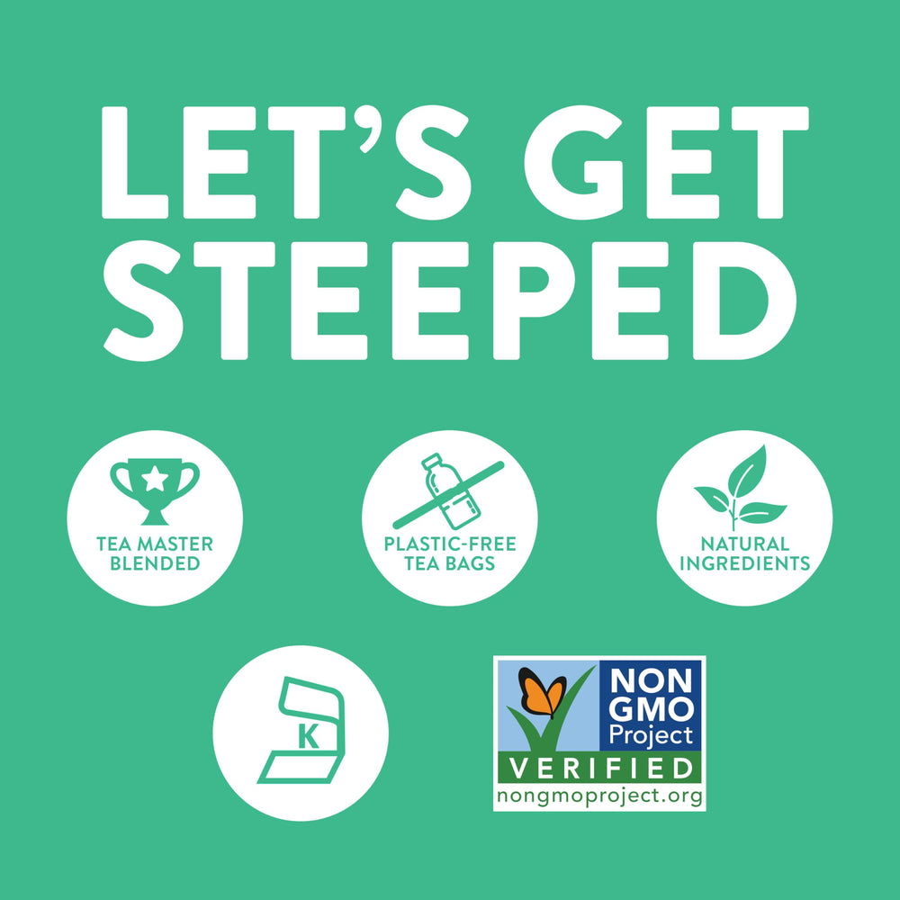 Chilled Stash Peach Black Tea served iced in a tall glass.
