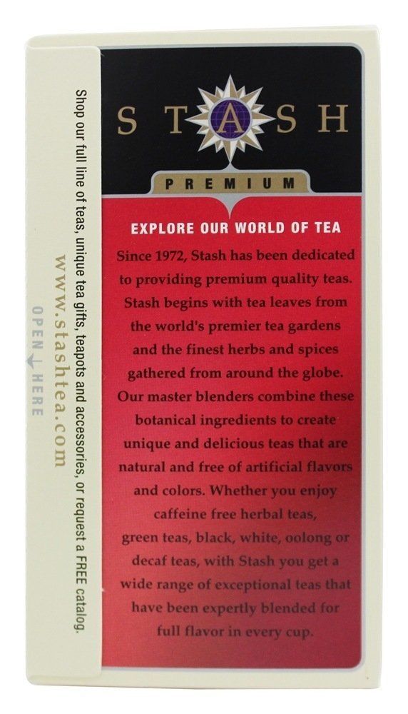 Stash premium bagged tea with chai spices, stay-fresh packaging keeps flavor.