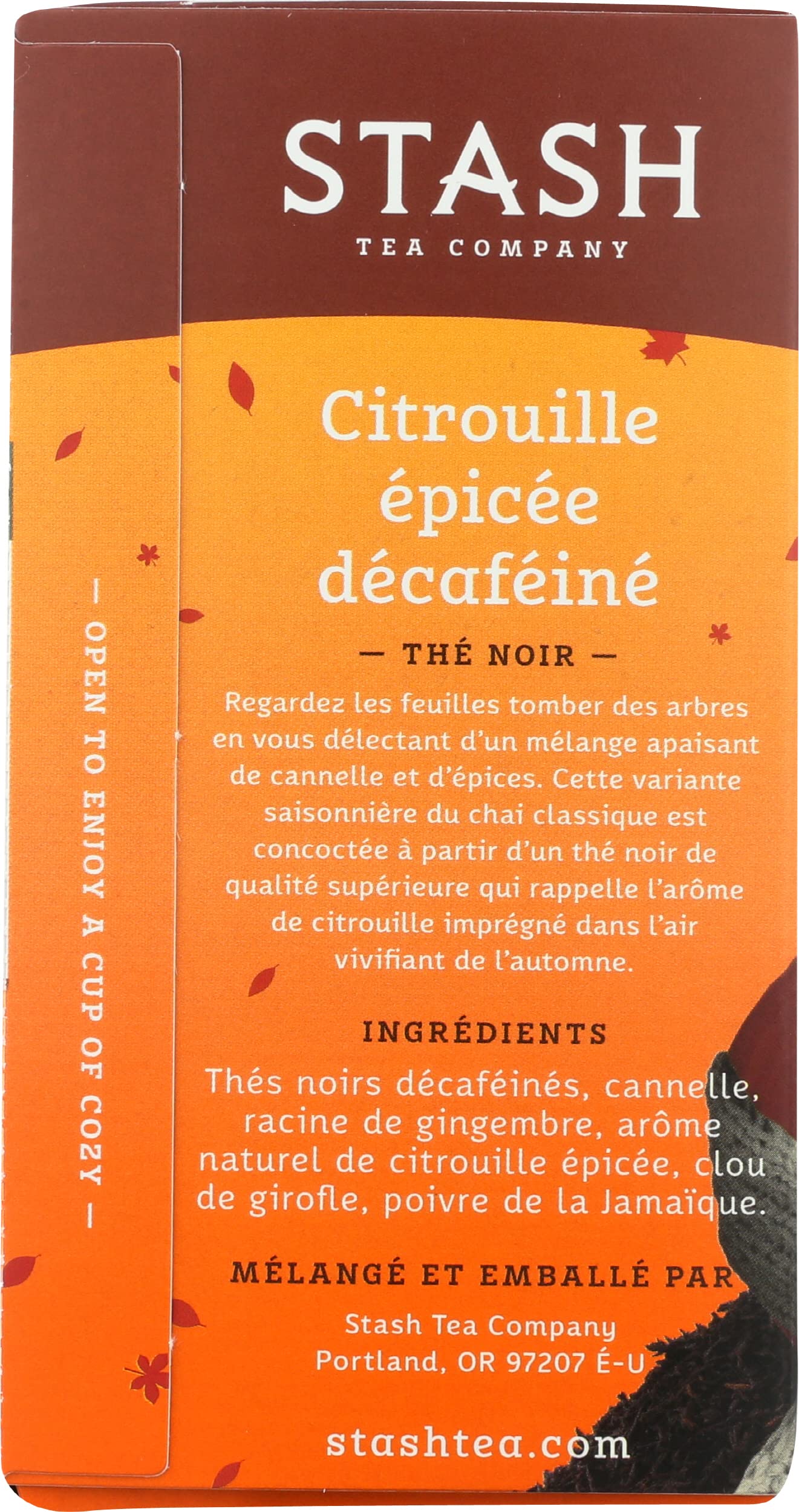 Stash pumpkin spice tea leaves dried detail hints rounded flavor.