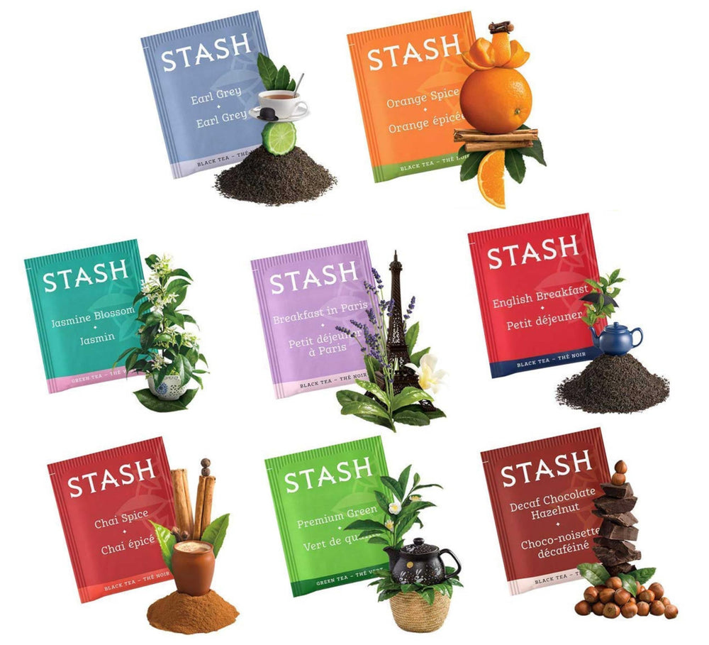 Stash tea bags sampler brew setup invites quick, simple steeping
