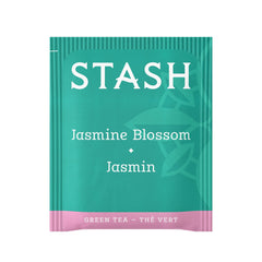 Box front showing 100 tea bags of Stash Jasmine Blossom