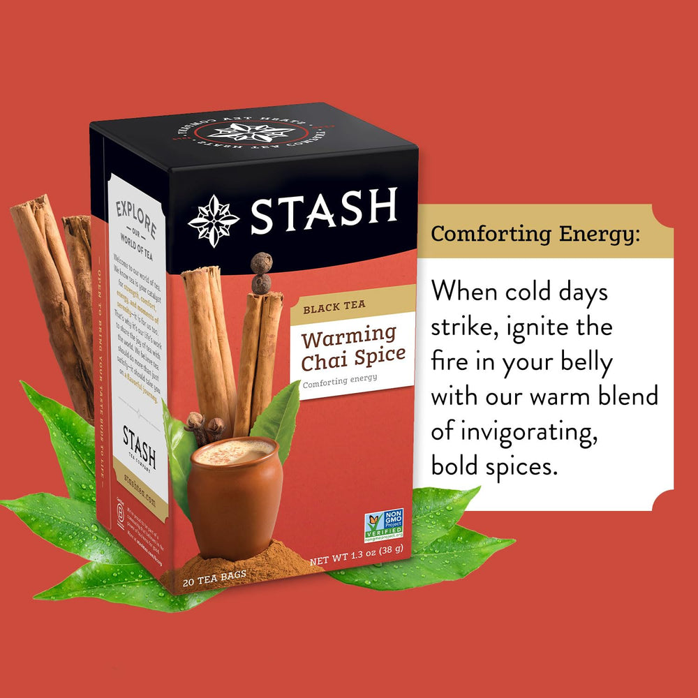 Stash Tea foil-seal packaging emphasizes freshness and plastic-free design