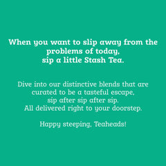 Stash Tea Cinnamon Apple Chamomile cup steeping for a calming aroma and relaxing sip