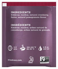 Six-box pack of Stash Tea Cranberry Pomegranate keeps your pantry well stocked.