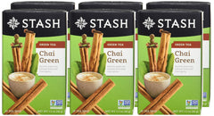 Stash Green Chai teabags in foil pack for fresh aroma and easy brewing