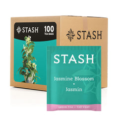 Stash Jasmine Blossom Tea bags in a box with premium wrap for freshness