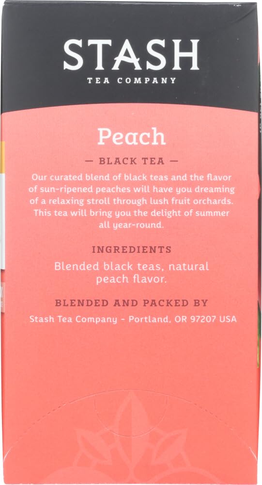 Finished cup of Stash Peach Tea served in a mug for daily ritual