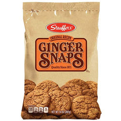 Stauffer's Ginger Snaps packaging on display, ready for snacking.