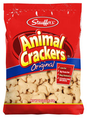 Stauffer's Original Animal Crackers 16oz bag, front view, ideal for kid-friendly snacks.