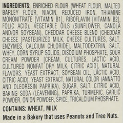 Stauffer's Whales Cheddar Crackers closeup, showing cheddar flavor and crisp texture.