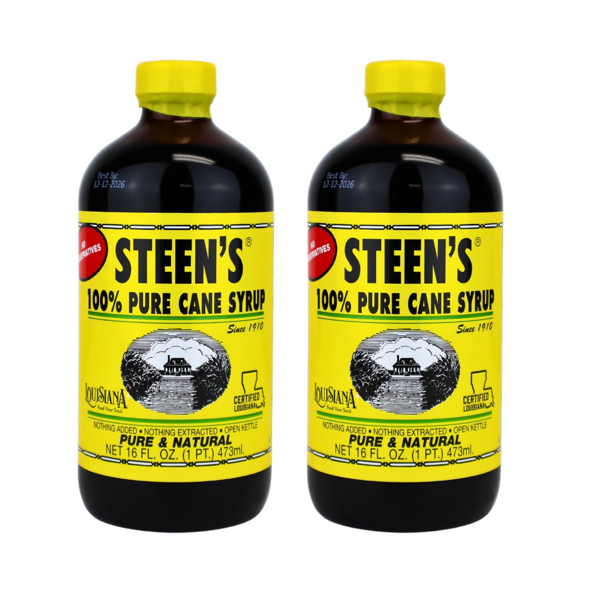 Steen's Pure Cane Syrup open kettle bottle ready for traditional Cajun recipes