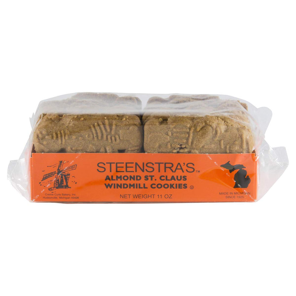 Steenstra's Almond Windmill Cookies, crisp almond windmill cookies, ideal with tea.