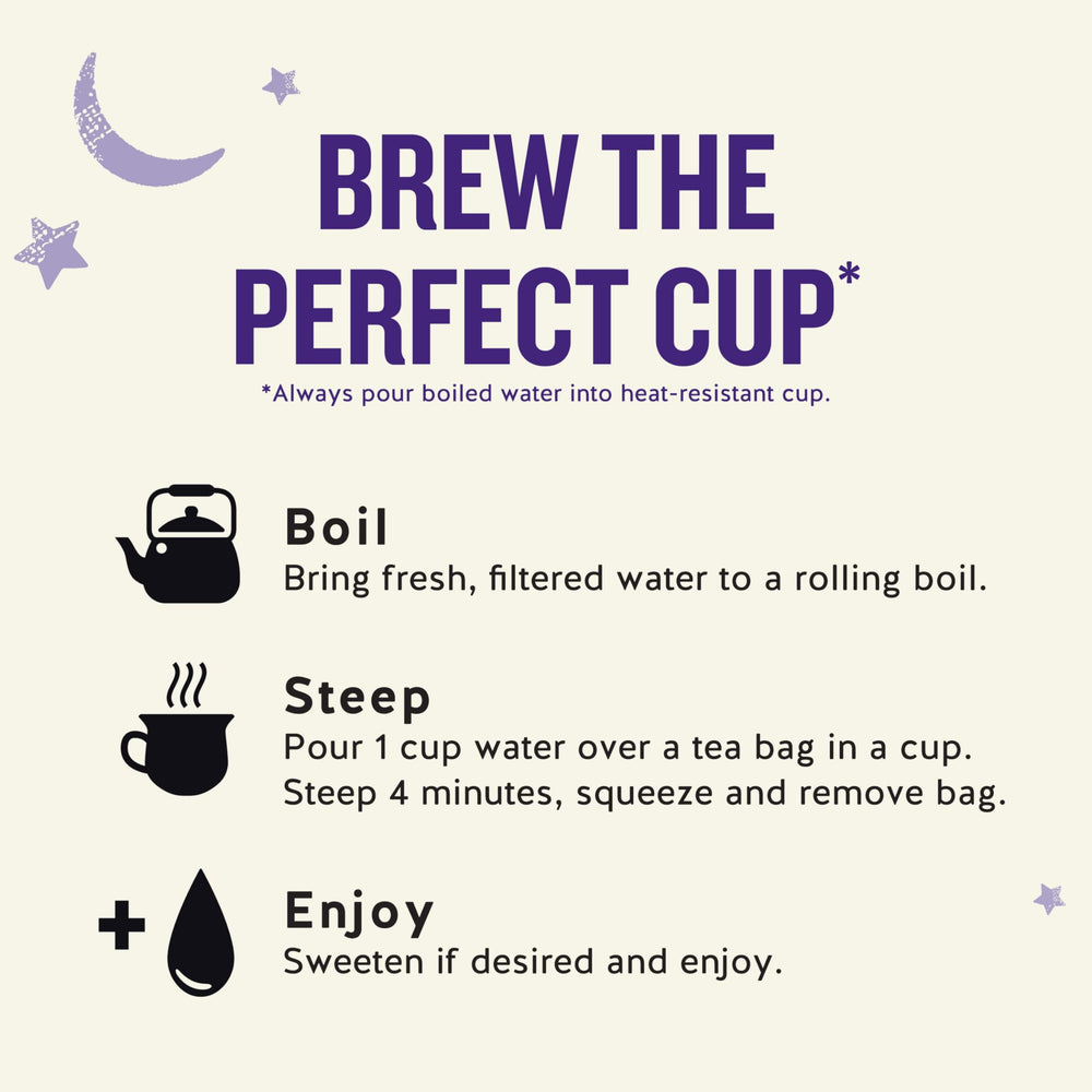 Stepping Sleepytime tea releases a soothing steam for winding down.