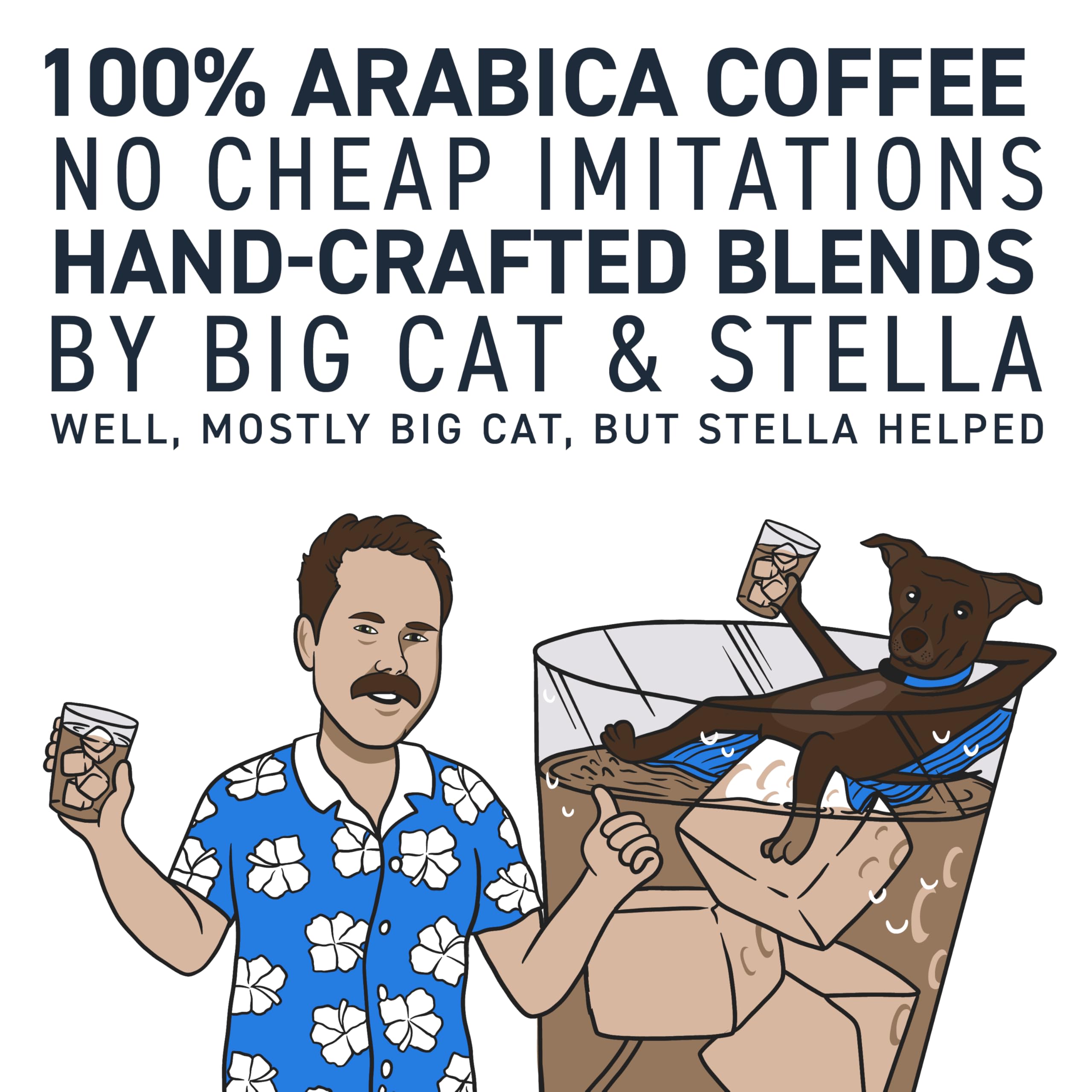 Stella Blue Arabica beans ready for grinding offer balanced flavor.