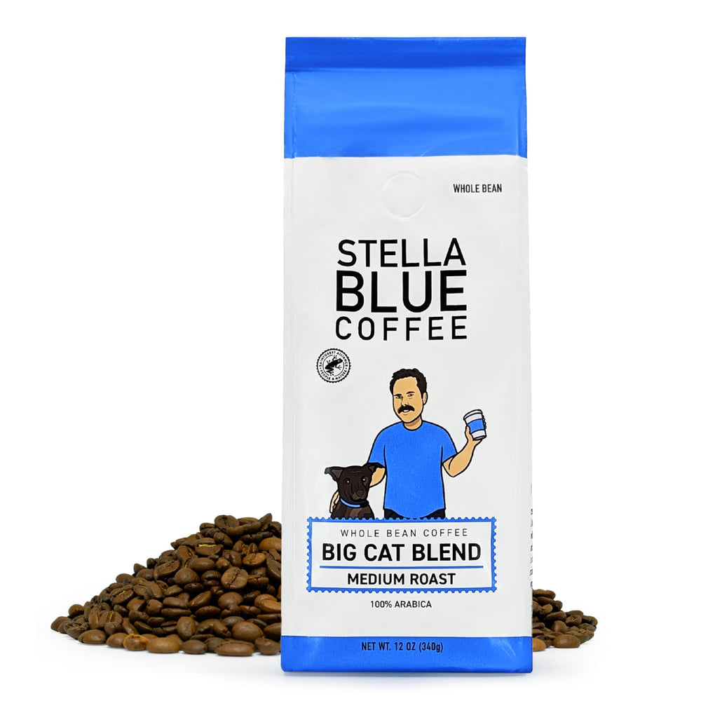 Stella Blue Big Cat Blend bag with rich aroma for balanced mornings