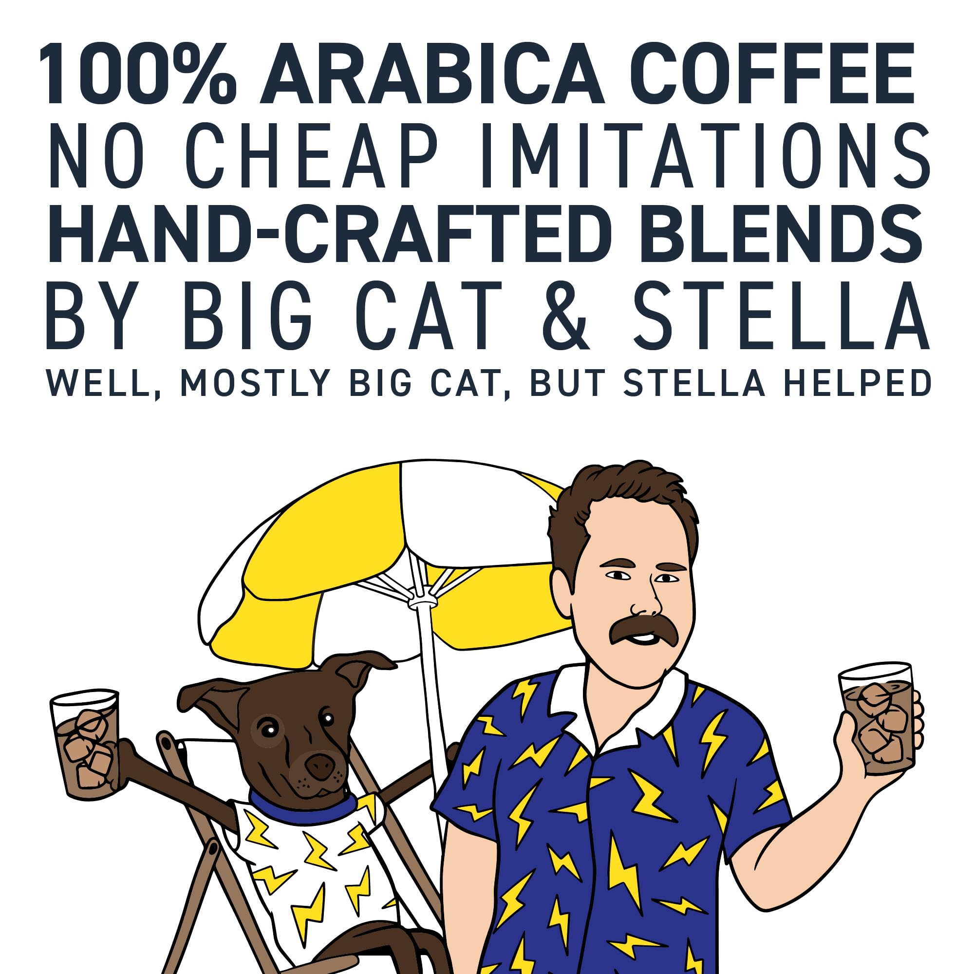 Stella Blue Electric Ave cup highlighting bold aroma and flavor