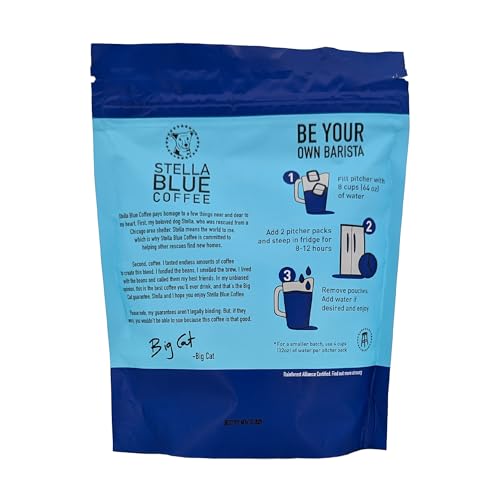 Stella Blue Electric Ave rescue-donation message shown with purchase