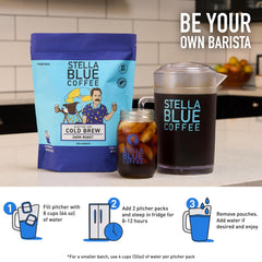 Stella Blue Electric Ave six-pack box shown for easy at-home brewing