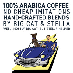 Stella Blue Electric Avenue cup with steam signals bold aroma and smooth finish.