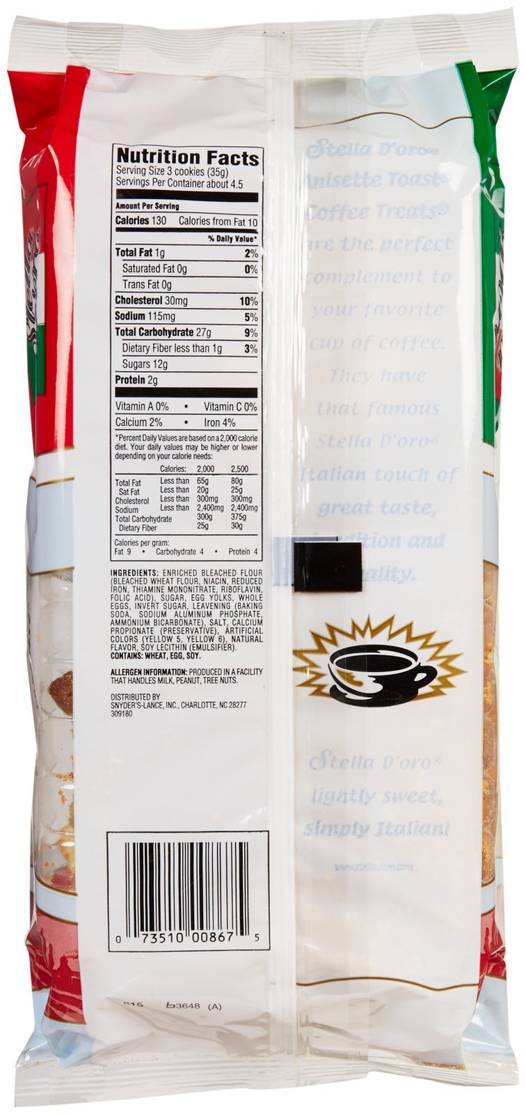 Stella D'Oro Anisette Toast Coffee Treats plated, perfect companion for a coffee break.