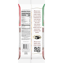 Stella D'oro Almond Toast Coffee Treats packaging highlights Italian heritage.