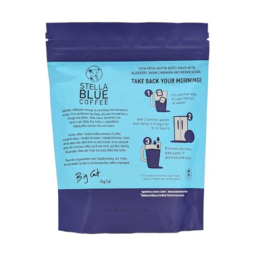 Stella Blue Dan Katz branding on label connects flavor to a bold story.