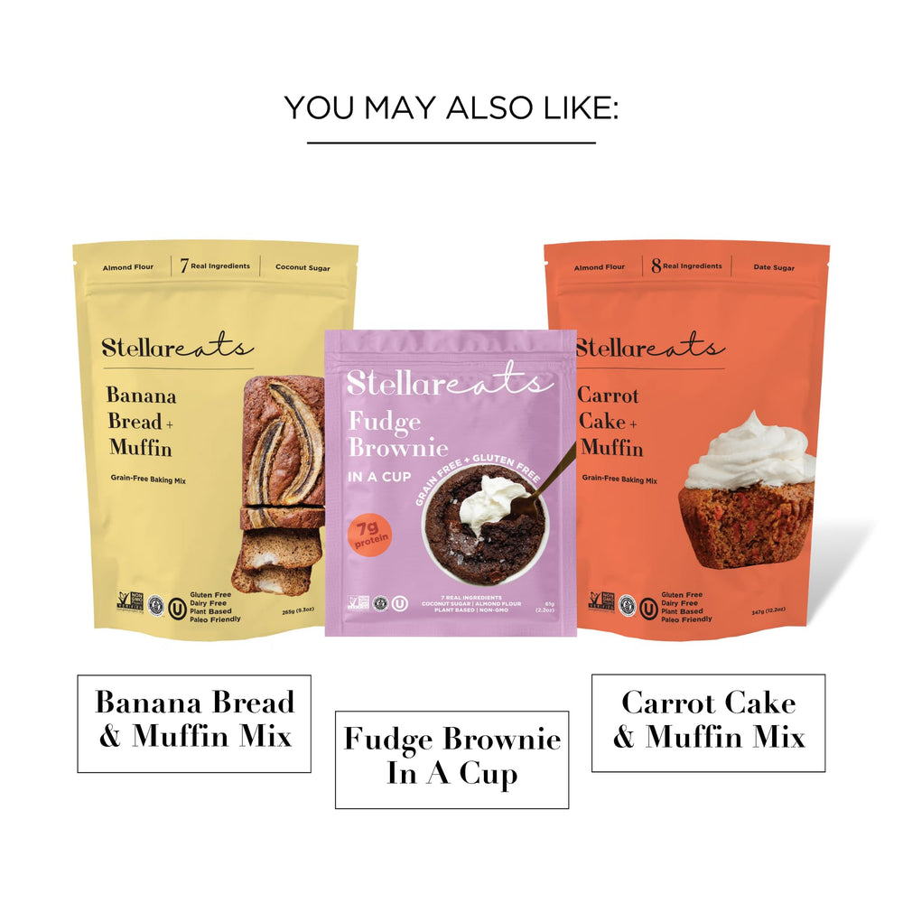 Stellar Eats almond flour based mix packaged for shelf storage.
