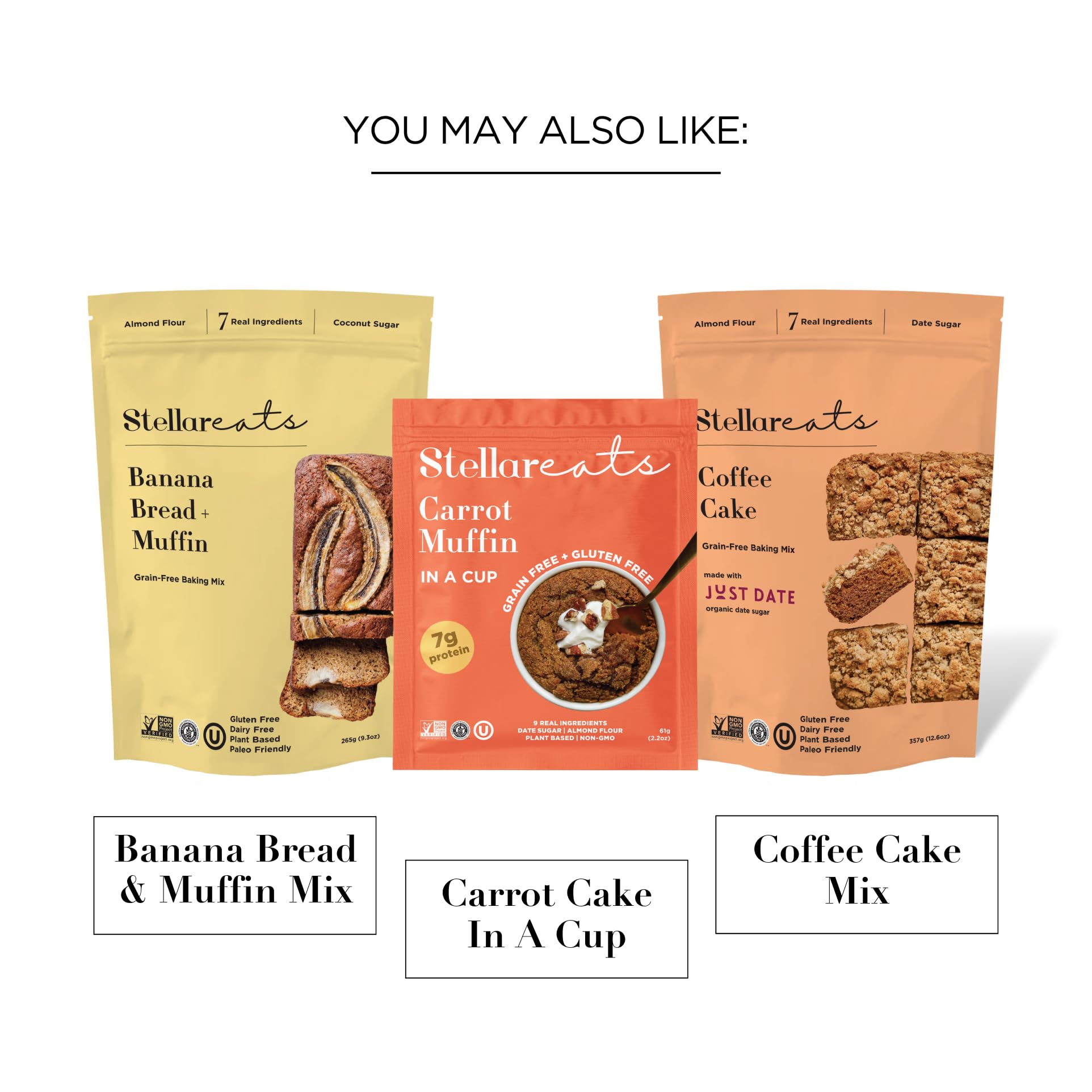 Stellar Eats almond flour bag showcases gluten-free base.