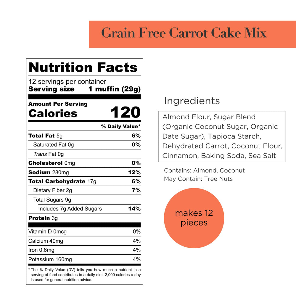 Stellar Eats carrot cake mix dry ingredients ready for quick gluten-free baking.