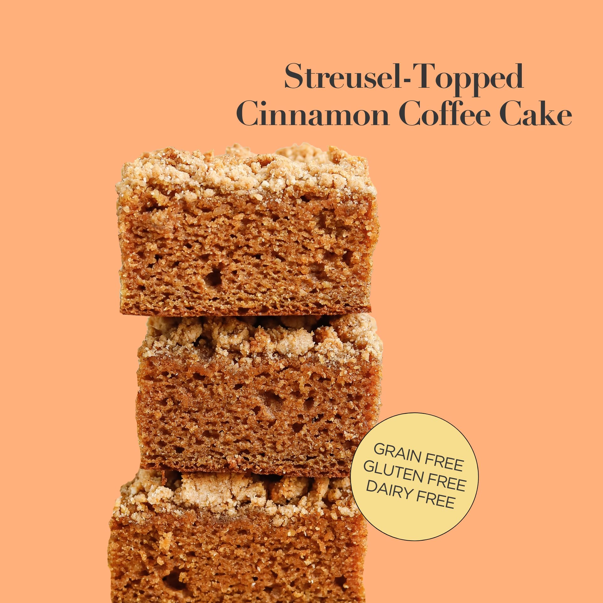 Stellar Eats dairy-free coffee cake mix for allergy-sensitive baking at home.