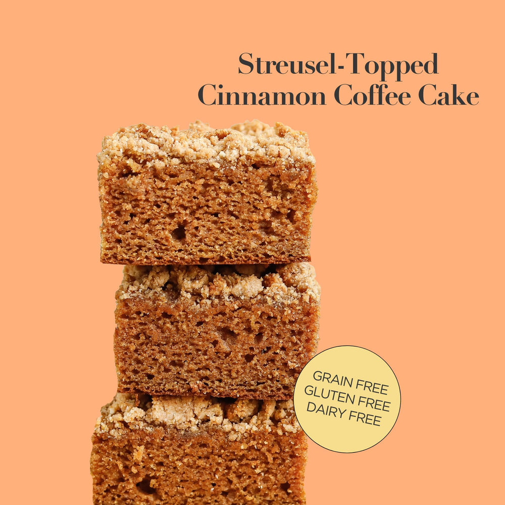 Stellar Eats dairy-free coffee cake mix for allergy-sensitive baking at home.