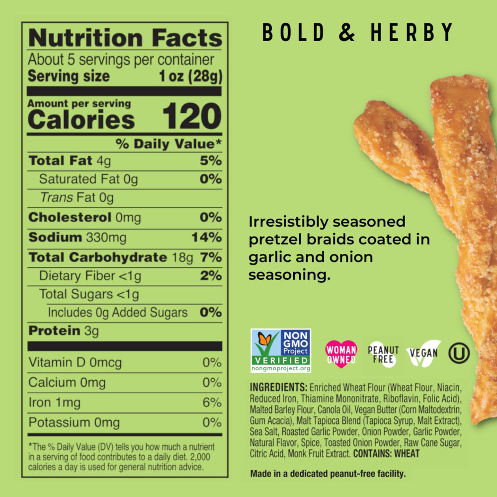 Stellar Snacks Bold & Herby bag delivering savory crunch