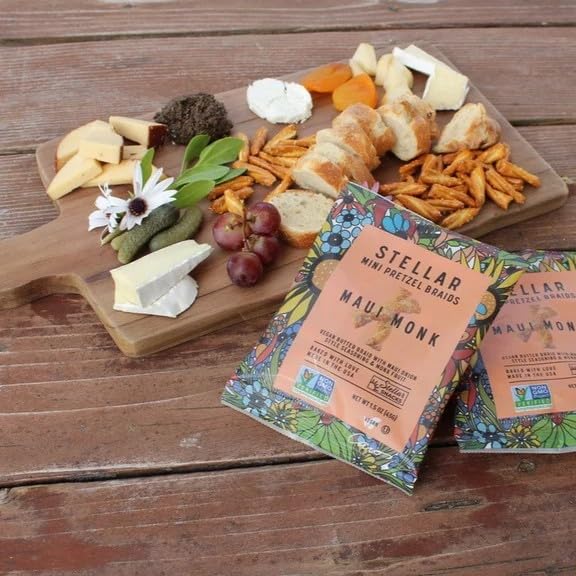 STELLAR SNACKS mini pretzel braids Kosher Non-GMO travel pack for on-the-go snacking.