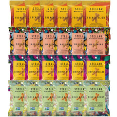 Stellar Snacks mini pretzel braids variety-pack outer view showcasing crisp braids