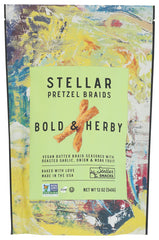 STELLAR SNACKS pretzel braids 12oz bag front view for on-the-go snacking