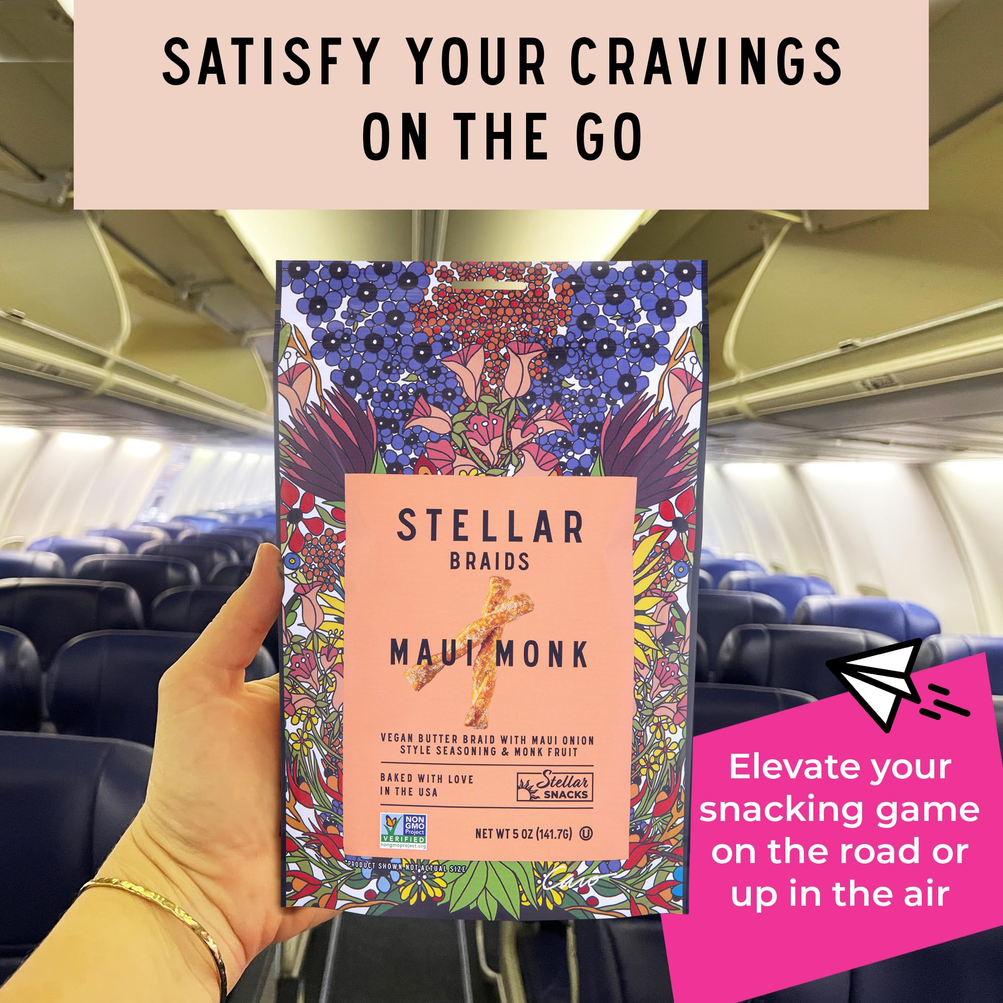 Stellar Snacks ready-to-eat pretzel braids offered in a convenient 5 oz bag.