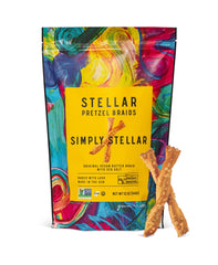 Stellar Snacks Pretzel Braids Maui onion close-up with savory aroma and crunchy texture