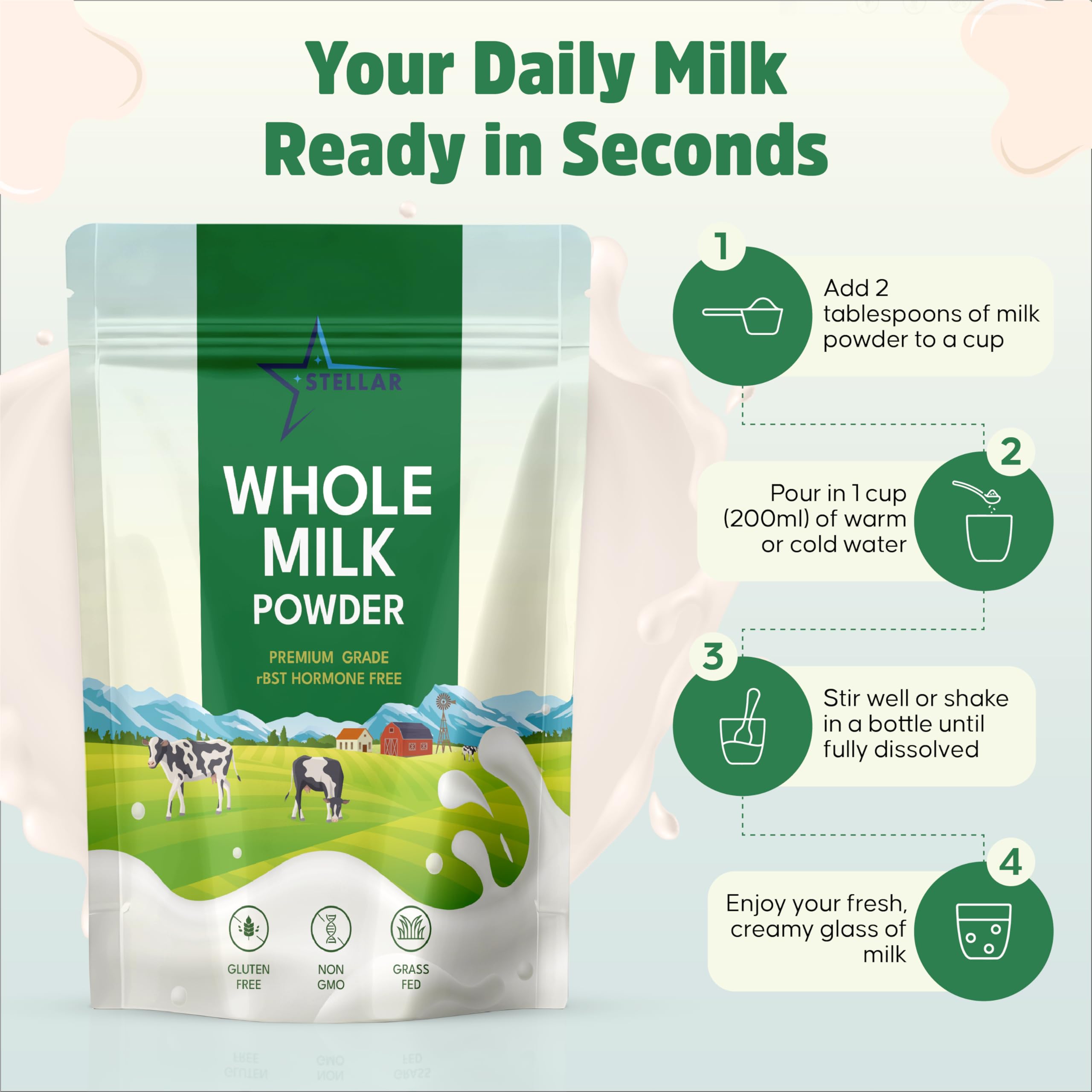 Stellar powder adds dairy richness to baking batter and pastries